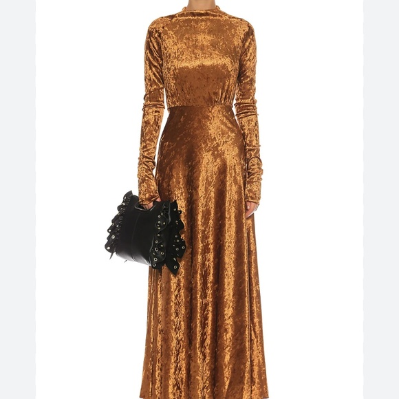 Maje crushed velvet maxi dress - Picture 1 of 6